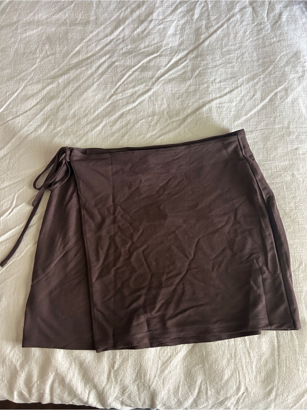 Brown Wrap-Style Mini Skirt - MNG Mango